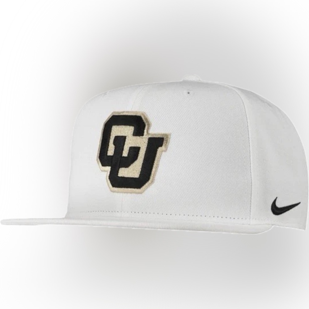 New NIKE CU Colorado Buffalos White SnapBack Primetime